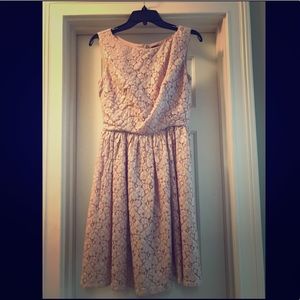 French Connection blush lace sleeveless dress
